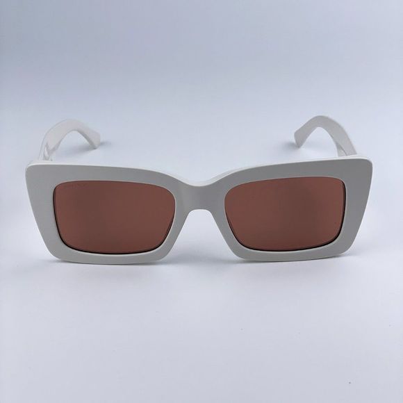 ? Jimmy Choo VITA/S SZJ Sunglasses Ivory Burgundy Rectangle Women main image 4